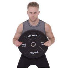 Бамперні диски для кроссфіта Zelart Bumper Plates 5 кг, чорний, код: TA-2258-5