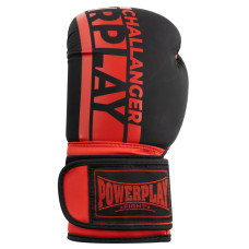Боксерські рукавиці PowerPlay Matt Challenger 16 унцій, чорний-червоний, код: PP_3086_16oz_Bl/Red