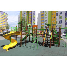 Ігровий комплекс InterAtletika Панда-М, 8450х8169х3132 мм, код: T907М-SM