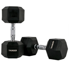 Гантель шестигранна Thunder 1х17,5 кг, код: HEXAGONAL-DUMBBELLS-17,5K-IN