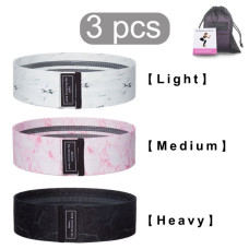 Набір тканинних еспандерів Generation Fitness Hip Resistance Band 3 шт (мармуровий), код: 523489-AX