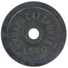 Диски обгумовані BioGym Shuang Cai Sports 15кг (d-52мм), код: TA-1448-15B-S52