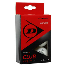 Набір м"ячів для настільного тенісу Dunlop Club Champ 40 6шт, білий, код: DL679345N-S52