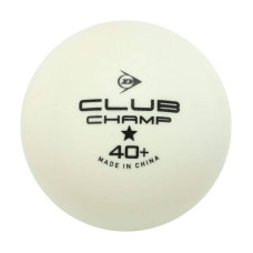 Набір м"ячів для настільного тенісу Dunlop Club Champ 40 6шт, білий, код: DL679345N-S52
