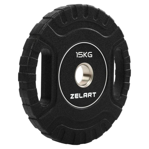 Блини диски CPU покриття 2 Handle металева втулка Zelart ø51мм, 15кг ,чорний, код: TA-3438-15