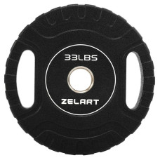 Блини диски CPU покриття 2 Handle металева втулка Zelart ø51мм, 15кг ,чорний, код: TA-3438-15