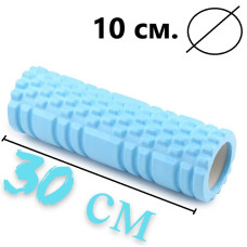 Набір для масажу та йоги PowerPlay (ролик 30x10 см + 2-ва м"ячі) Blue + резинка 7.5 кг., код: PP_4097_Blue