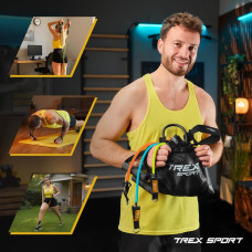 Набір резинок з еспандерами Trex Sport TX-050TSV чорний, код: 5902308237339