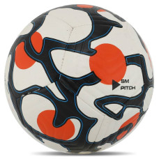 М"яч футбольний професійний Soccermax Hybrid №5 PU, білий-червоний, код: FB-5044-S52
