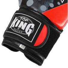 Рукавички боксерські Top King 12 унції, чорний-червоний, код: TOP-0512_12R