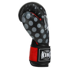 Рукавички боксерські Top King 12 унції, чорний-червоний, код: TOP-0512_12R
