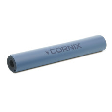 Килимок для йоги та фітнесу Cornix PU 1830x680x4 мм, синій, код: XR-0319
