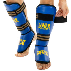 Захист гомілки та стопи для єдиноборств Boxer New, розмір XL, синій, код: 2004-4-N_XLBL