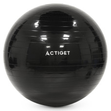 М'яч для фітнесу (фітбол) Actiget 75 см з насосом Black, код: ACT0146