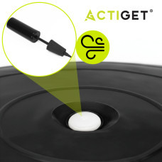 М'яч для фітнесу (фітбол) Actiget 75 см з насосом Black, код: ACT0146