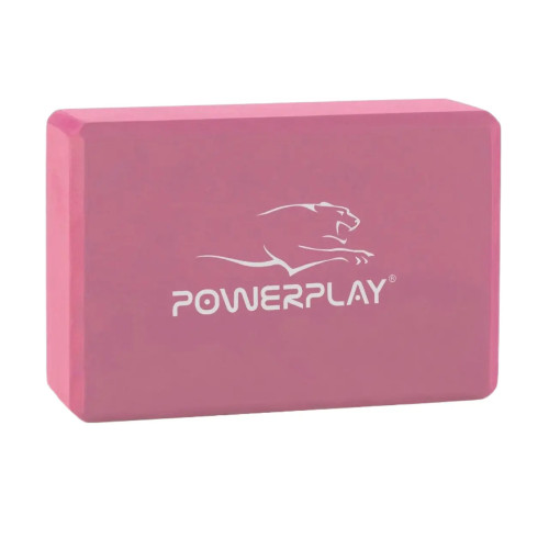 Блок для йоги PowerPlay Yoga Brick рожевий, код: PP_4006_Pink_Yoga_Brick