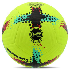 М"яч футбольний Soccermax Hybrid №5 PU, жовтий-синій, код: FB-4361_Y
