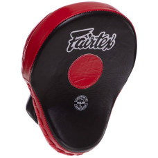 Лапа вигнута Fairtex шкіряна 2 шт, червоний, код: FMV9_R-S52