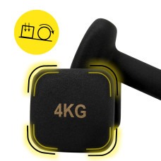 Гантелі вінілові Cornix Square 2x4 кг, чорний, код: XR-0409