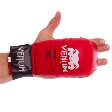 Рукавички накладки для карате Venum Mitts M червоний, код: MA-5855_MR