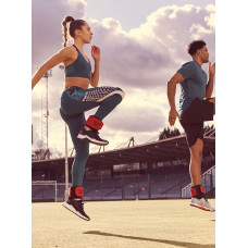 Обважнювачі щиколотки Reebok Flexlock Ankle Weights 2х2 кг, чорний-червоний, код: 885652017299