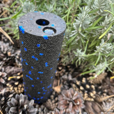 Масажний ролик (роллер) гладкий PowerPlay Mini EPP Foam Roller 150x53 мм, чорний-синій, код: PP_4346_Blue_(15x5)