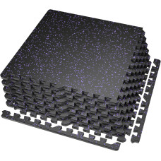 Мат-пазли DualMat 60×60×1,2 (чорний/фіолетові вкраплення) — комплект 6 шт, код: W-RUB60-12-PURPLE-6-IF