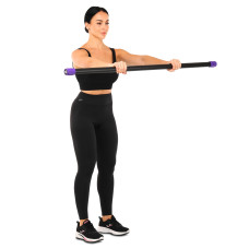 Бодібар Zelart Body Bar 6 кг, чорний-фіолетовий, код: FI-4780-6