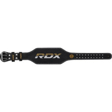 Пояс для важкої атлетики RDX 4 шкіряний Black Gold L, код: WBS-4RB-L