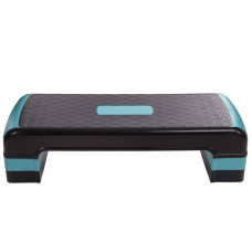 Степ-платформа FitGo 820x300x100-200 мм чорний-бірюзовий, код: FI-1572_BKT-S52
