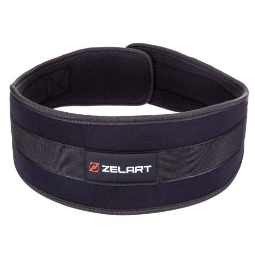 Пояс атлетичний посилений регульований Zelart M, чорний, код: SB-165447_M