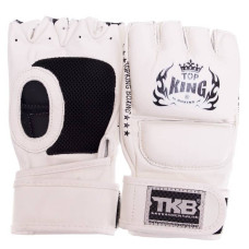 Рукавички для змішаних єдиноборств MMA Top King Super шкіряні M, білий, код: TKGGS_MW