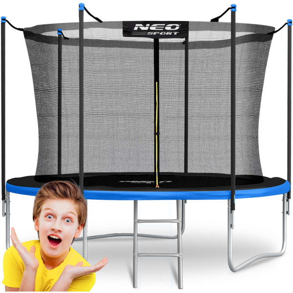 Батут Neo-Sport NS-06W241 з зовнішньою сіткою 6 футів 183 см, чорно-синій, код: NS-06W241-IN