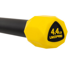 Бодібар Body Bar LiveUp 2кг, чорний-жовтий, код: LP8145-2