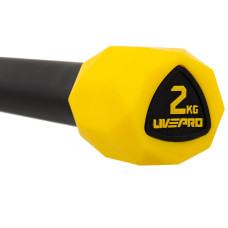 Бодібар Body Bar LiveUp 2кг, чорний-жовтий, код: LP8145-2