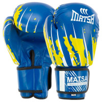 Боксерські рукавиці Matsa 12 унцій, синій, код: MA-7300_12BL
