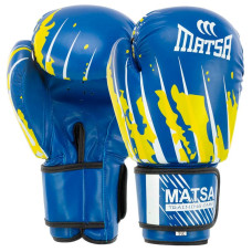 Боксерські рукавиці Matsa 12 унцій, синій, код: MA-7300_12BL