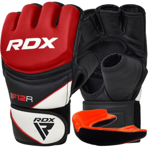 Рукавиці для ММА RDX Model GGRF S, чорний-червоний, код: GGR-F12R-S