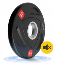 Диск олімпійський 4Fizjo металевий, прогумований 2x2.5 кг, чорний, код: P-5905973401265