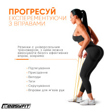 Гумова петля EasyFit 1-6 кг, жовта, код: EF-2654-1-EF