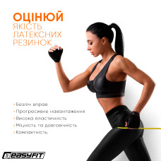 Гумова петля EasyFit 1-6 кг, жовта, код: EF-2654-1-EF