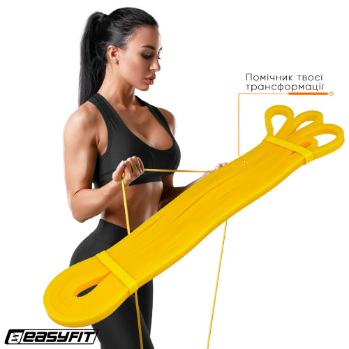 Гумова петля EasyFit 1-6 кг, жовта, код: EF-2654-1-EF