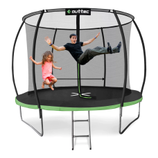 Батут Outtec Premium 12ft (374см) чорно-зелений з внутрішньою сіткою, код: 5907766665878