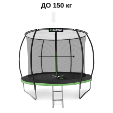 Батут Outtec Premium 12ft (374см) чорно-зелений з внутрішньою сіткою, код: 5907766665878