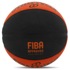 М"яч баскетбольний гумовий Spalding Varsity Fiba TF 150 №6, помаранчевий-чорний, код: 84621Z
