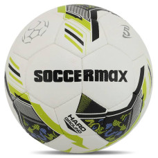 М"яч футбольний Soccermax Сrystal №5 PU, білий-салатовый, код: FB-4168_WLG