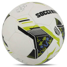 М"яч футбольний Soccermax Сrystal №5 PU, білий-салатовый, код: FB-4168_WLG
