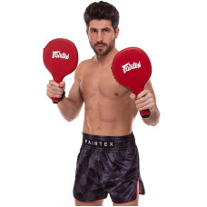 Ракетка для тхеквондо одинарна Fairtex 2шт, червоний, код: BXP1_R
