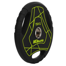 Диски поліуретанові MD Buddy 15кг, чорний, код: TA-9647-15-S52