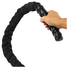 Канат для кроссфіту в захисному рукаві Zelart Battle Rope 6м, чорний, код: FI-5719-6